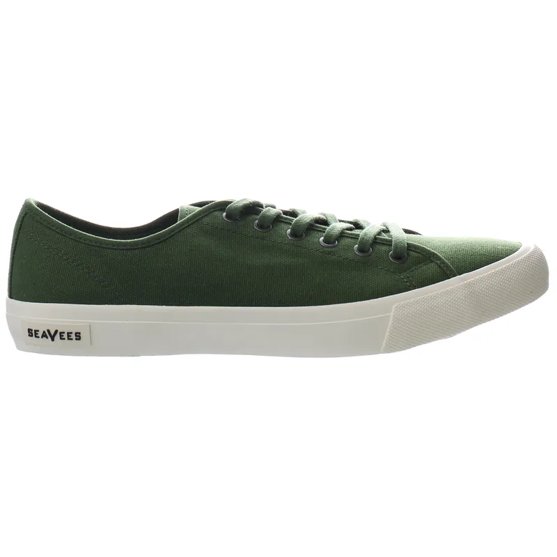 Seavees Monterey Sneaker Standard Green Mens Plimsolls Canvas - Size Uk 8