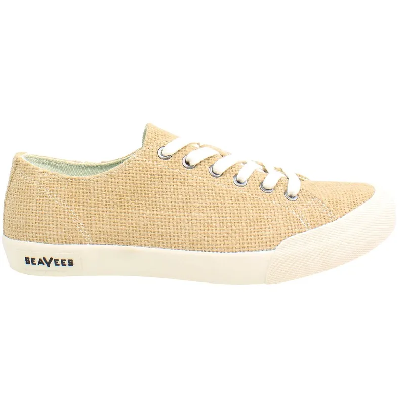 Seavees Women's Monterey Raffia Lace-Up Brown Canvas Shoes Size: 7 Brown