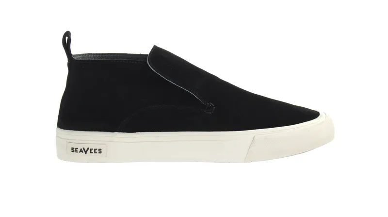 Seavees Women's Huntington Middle Slip-On Black Suede Leather Shoes Size: 5 Black 5
