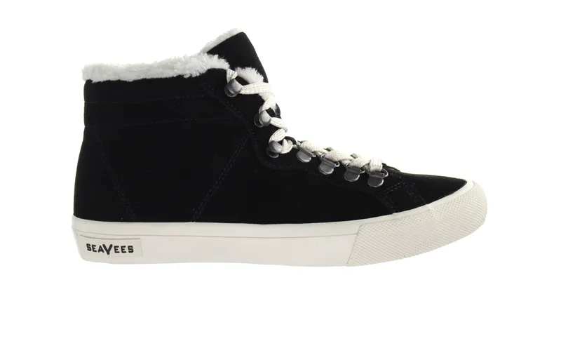 Seavees Women's Lace-Up Black Suede Leather Shoes Size: 6 Black 6