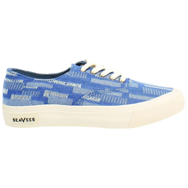 Seavees Women's Legend Embroidery Lace-Up Blue Canvas Shoes Size: 6 Blue 6