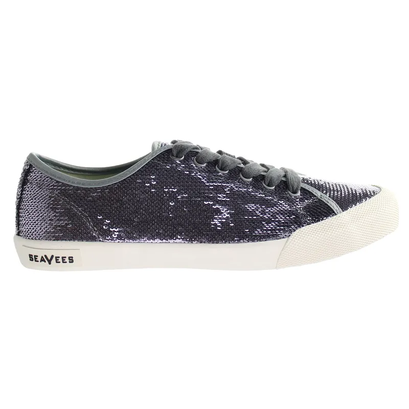 Seavees Women's Monterey Pewter Woven Sequins Purple Sneakers Size: 5 Purple
