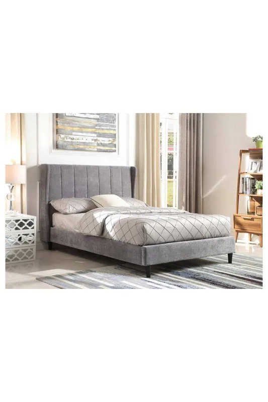 Seconique Amelia 5' King Bed in Grey Grey King