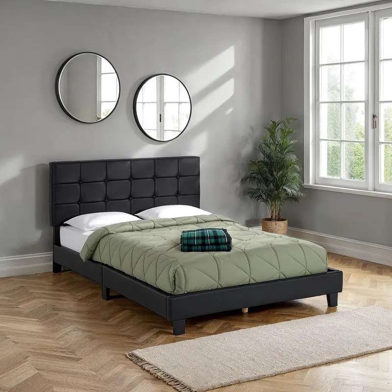 Seconique Arran 4'6" Bed (Double) in Black Size: Double Black Double