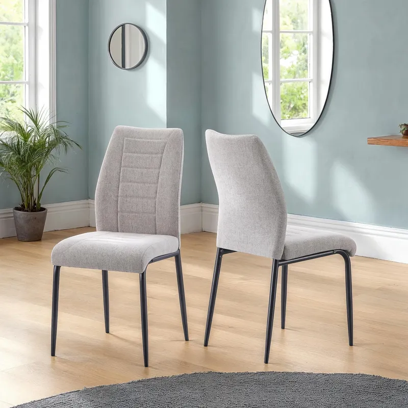 Seconique Chilton Dining Chair (x4) in Light Grey Light Grey