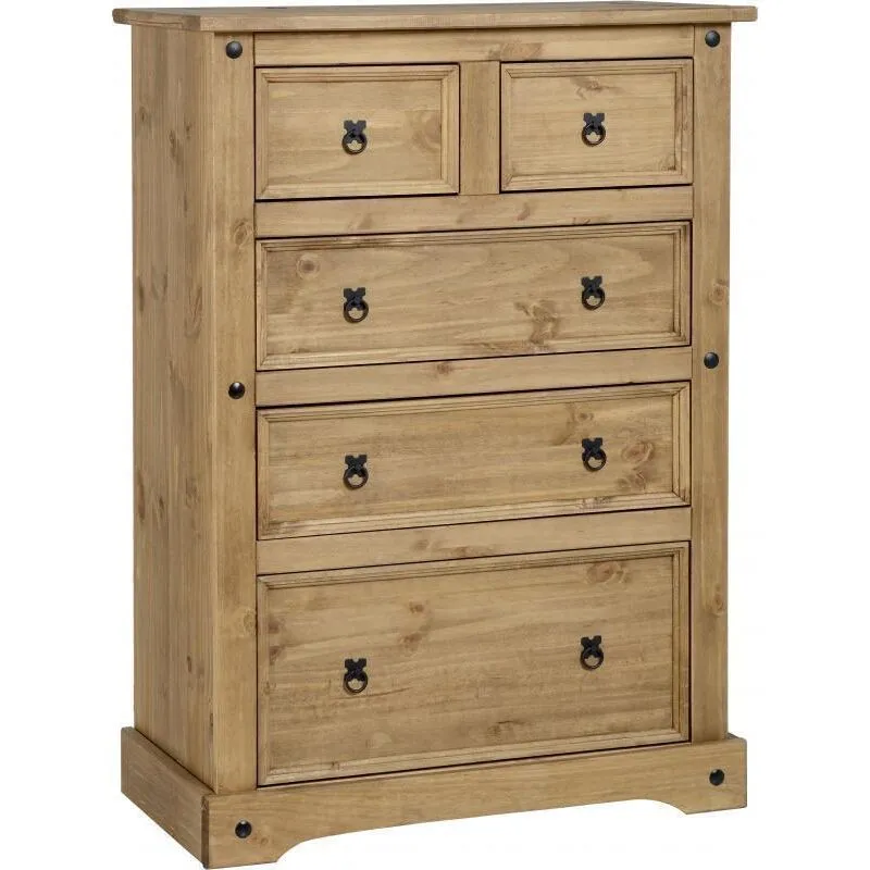 Seconique Corona 3+2 Drawer Chest in Natural Natural