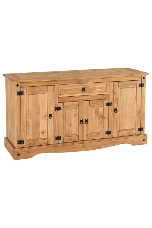 Seconique Corona 4 Door 1 Drawer Sideboard in Natural Natural