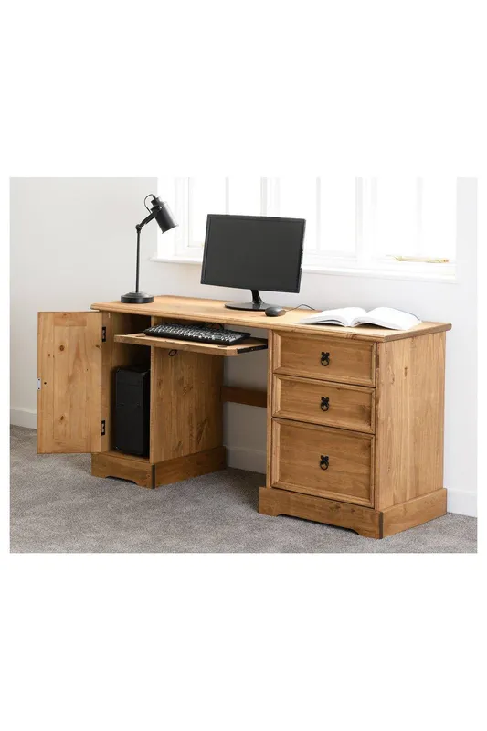 Seconique Corona Computer Desk in Natural Natural