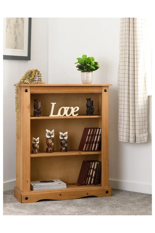 Seconique Corona Low Bookcase in Natural Natural