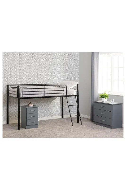 Seconique Kora Mid Sleeper Single in Black Black Single