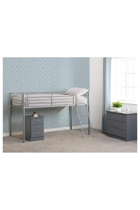 Seconique Kora Mid Sleeper Single in Metallic Silver Metallic Silver Single