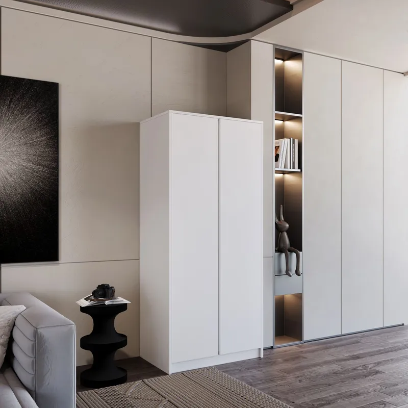 Seconique Malvern 2 Door Wardrobe in White White