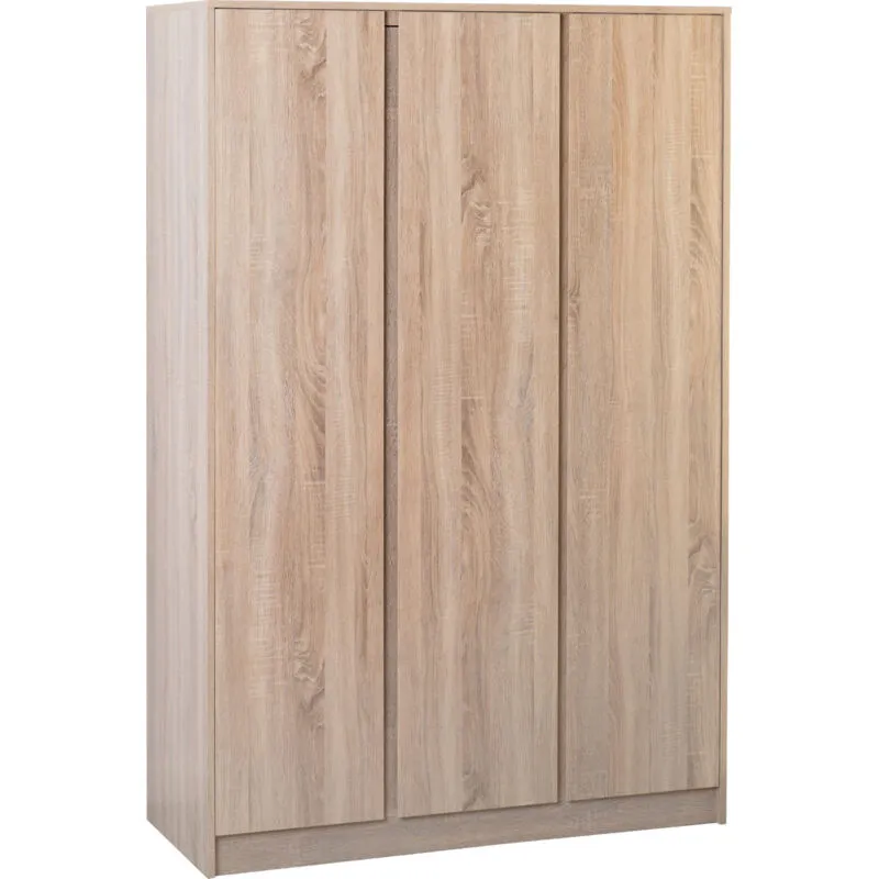 Seconique Malvern 3 Door Wardrobe in Light Oak Light Oak