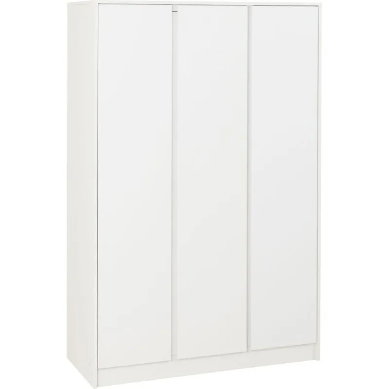 Seconique Malvern 3 Door Wardrobe in White White