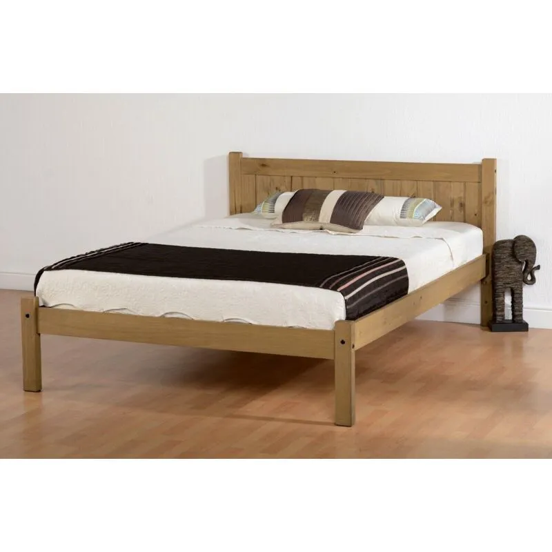 Seconique Maya 4' Small Double Bed in Natural Natural