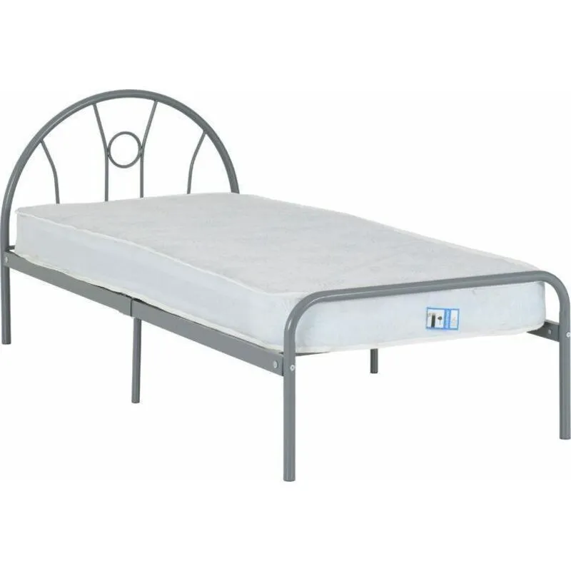 Seconique Nova 3 Feet Bed Frame - L197 x W95 x H89 cm - Silver