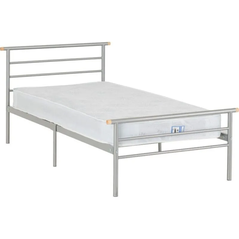 Seconique Orion 3 Feet Bed Frame - L197.5 x W105.5 x H84 cm - Silver
