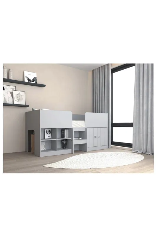 Seconique Orlando Low Sleeper Single Bed in Light Grey Light Grey Single