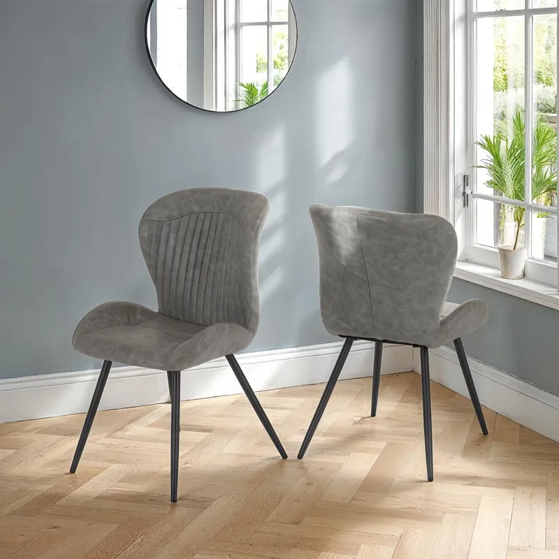 Seconique Quebec Chair( Set Of 4 ) in Charcoal Charcoal