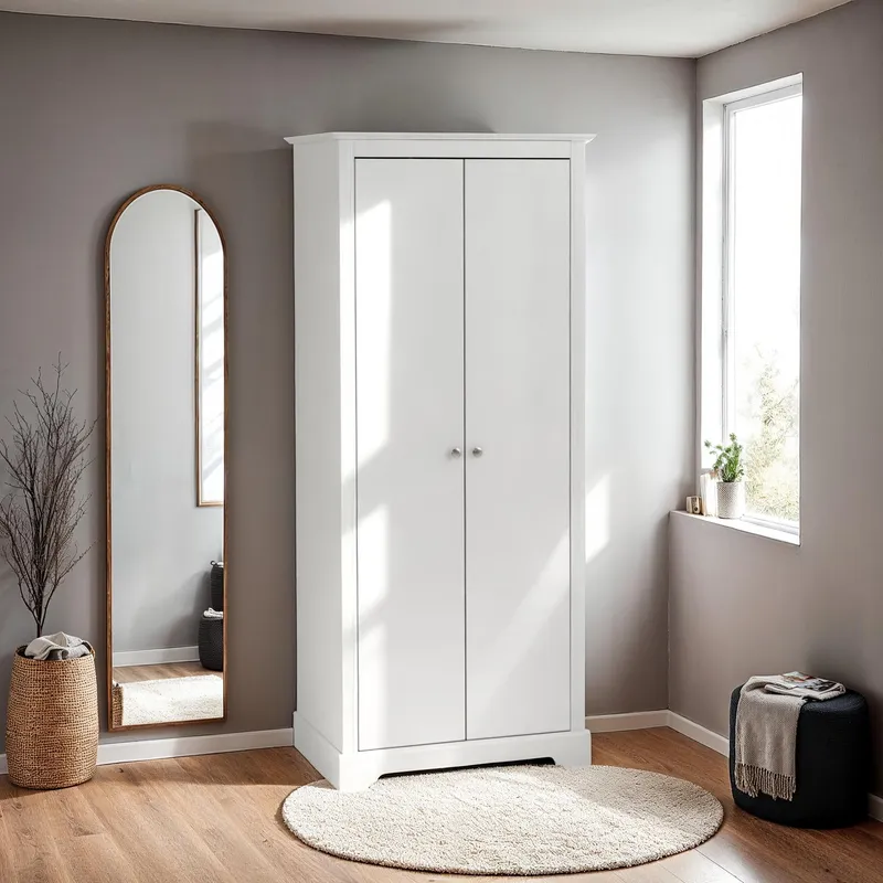 Seconique Stratford 2 Door Wardrobe in White White