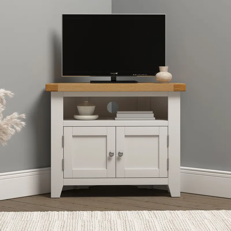 Seconique Windsor Ivory Corner TV Unit (Fully Assembled) Ivory