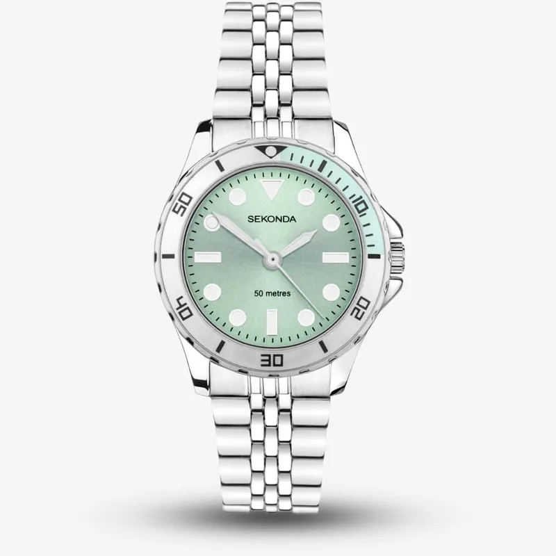 Sekonda Women's Dive Balearic Green Dial Watch 40565 - Green