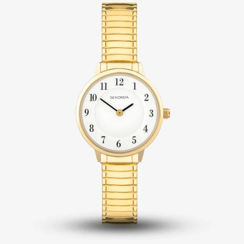 Sekonda Women's Easy Reader Gold Expandable Watch 30132 in White White One Size