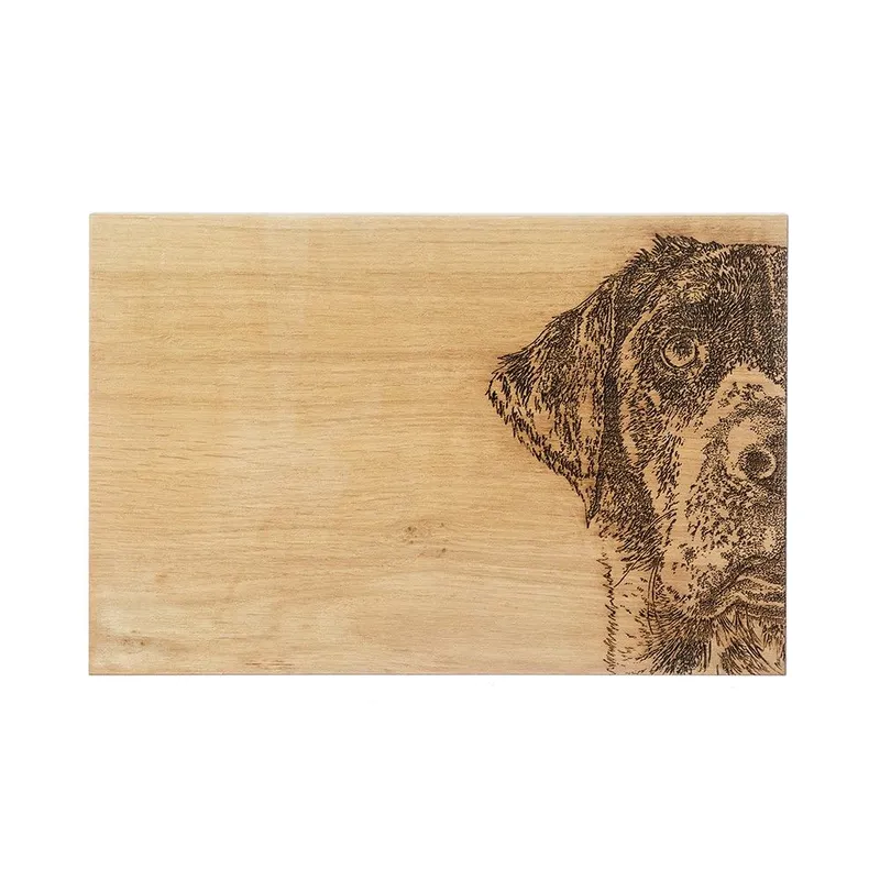 Selbrae House Labrador Oak Serving Board in Light Brown Light Brown