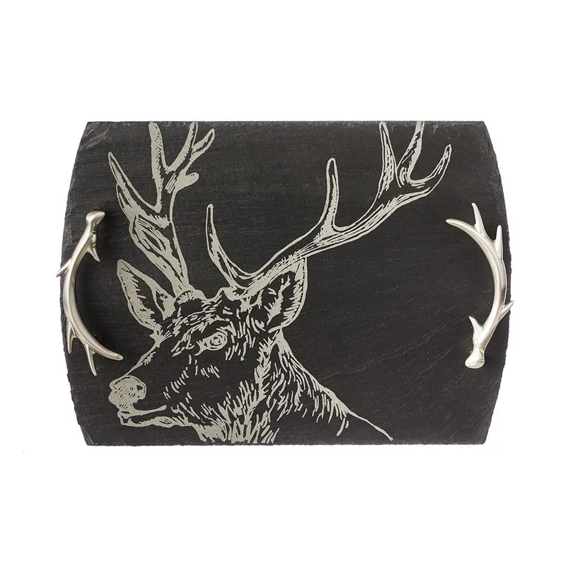 Selbrae House Just Slate Company Medium Stag Slate Serving Tray