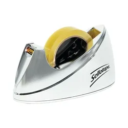 Sellotape Large Chrome Dispenser Non-slip - 4640