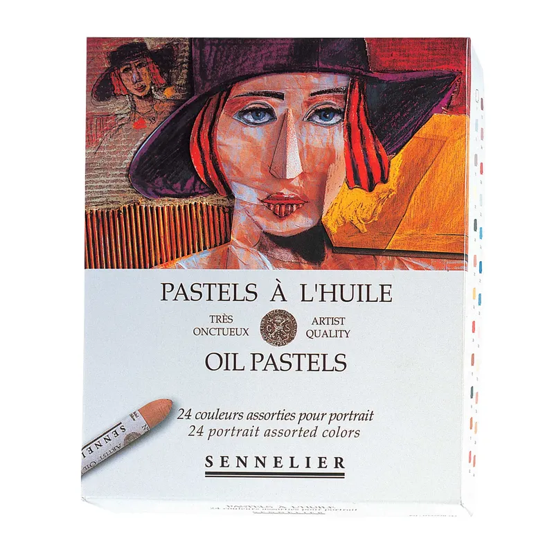 Sennelier Artists' Oil Pastels - Set of 24 - Portrait Assorted Colours