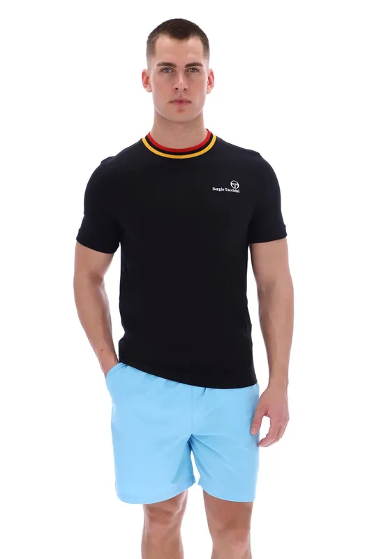 Sergio Tacchini Men's Rainer FC T-Shirt Black Size: Large Black