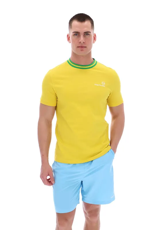 Sergio Tacchini Men's Rainer FC T-Shirt Yellow Size: Large Yellow