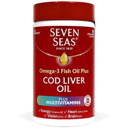 Seven Seas Cod Liver Oil Plus Multivitamins One A Day Capsules 90