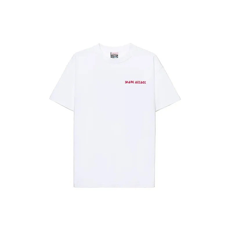 Shark Attack Basic Short Sleeve T-shirt White XL Men,Women