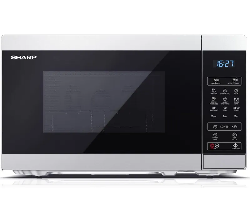 Sharp YC-MG02U-S Microwave with Grill - Silver/Grey