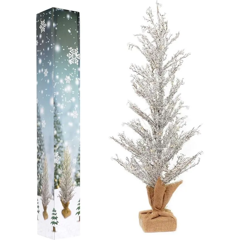 Shatchi 36in Pre-Lit Christmas Tree Indoor Use Battery USB Operated Warm White Light Leafless White