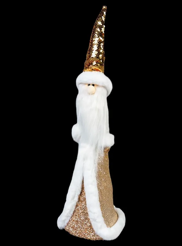 Shatchi 44cm Gold Santa - Christmas Figurine