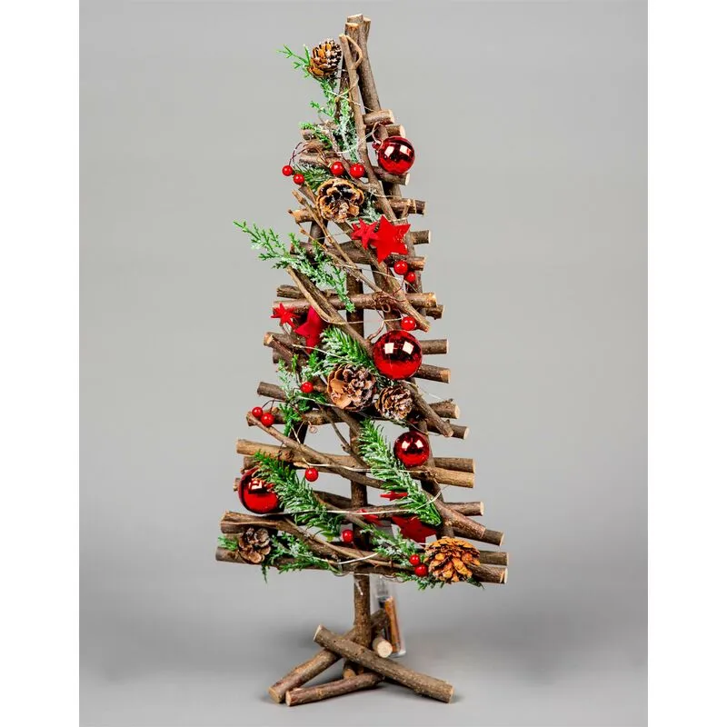 Shatchi 50cm B/O LED Twig Wood Tree Red Multicolor