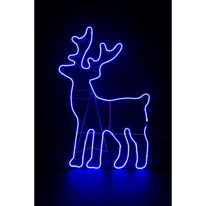 Shatchi Reindeer Rope Light Silhouette-blue 89 x 50cm