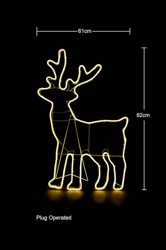 Shatchi Reindeer Rope Light Silhouette-warm white 89 x 50cm