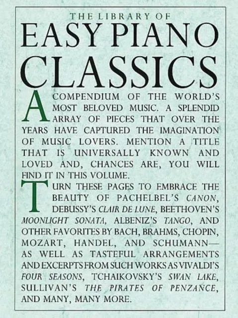 Shawnee Press Library Of Easy Piano Classics
