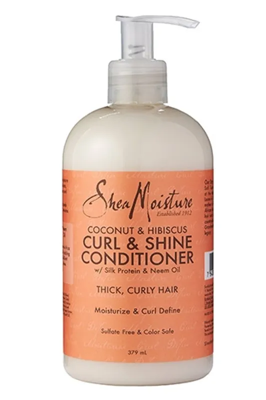 Shea Moisture Coconut & Hibiscus Curl & Shine Conditioner 379ml in Clear - Clear