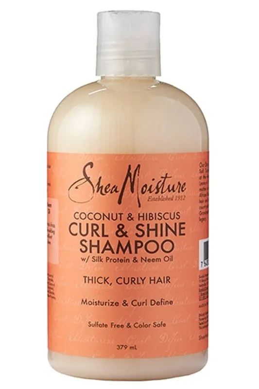 Shea Moisture Coconut & Hibiscus Curl & Shine Shampoo 379ml in Clear - Clear