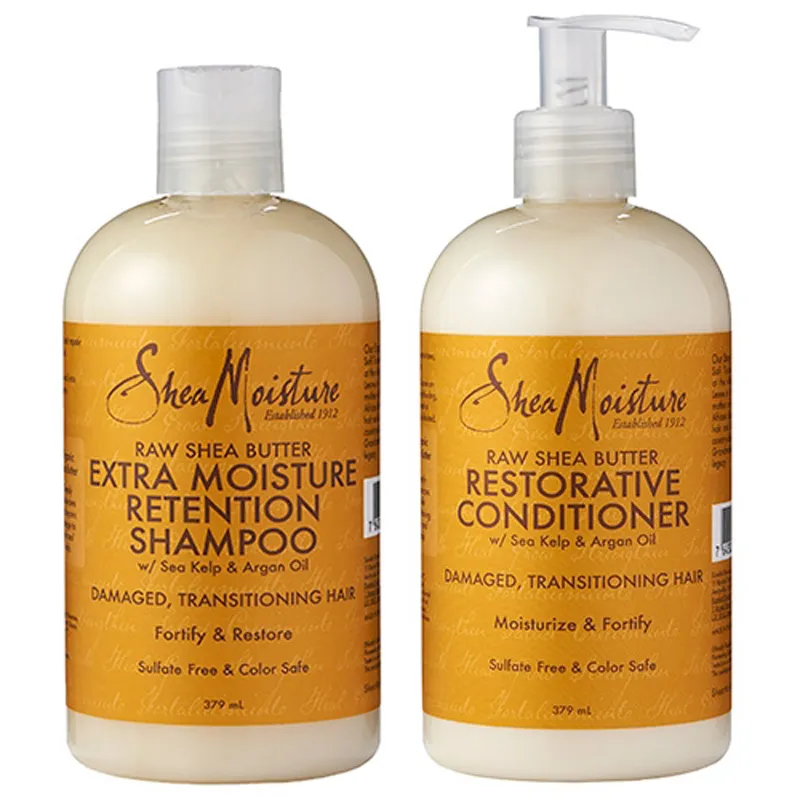 Shea Moisture Shea Butter Moisture Shampoo 379ml and Restorative Condi