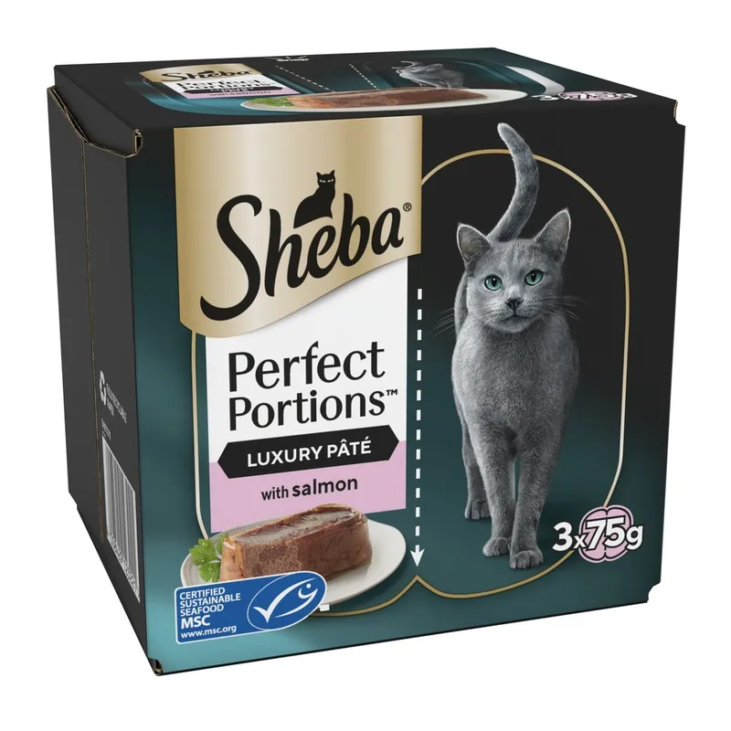 Sheba - Perfect Portions Salmon Loaf 3 x (2 x 37.5g) PK8 - 262118