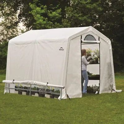 Rowlinsons 8x8 Greenhouse in a box - L240 x W240 x H240 cm in White White