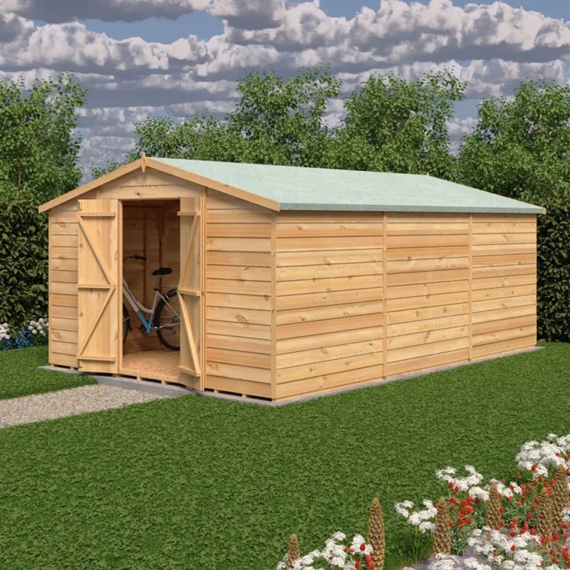 Shire Value Overlap Garden Shed 15x10 No Windows