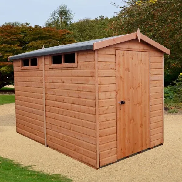 8' x 10' Shire Premium Security Apex Wooden Garden Shed (2.39m x 2.99m)