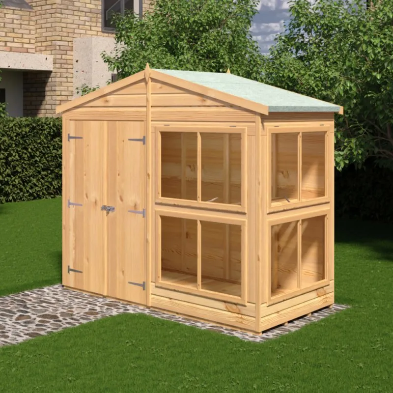 8x4 Shire Sun Hut Shiplap Apex Potting Shed